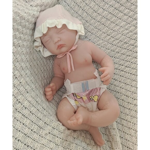 3.5kg Full Body Silicone Sleeping Newborn 45cm Cute Reborn Baby Dolls Girl Dolls - Picture 12 of 16